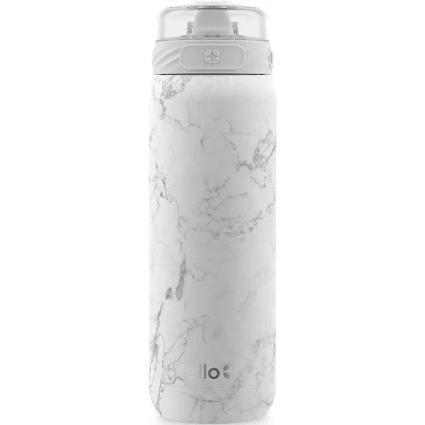 Ello Cooper 22oz Stainless Steel Water Bottle with Straw and Carry Handle, Double Walled and Vacuum Insulated Metal, Leak Proof Locking Lid with