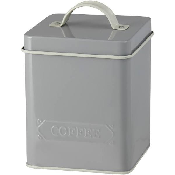 Pantry Embossed Coffee Canister Grey