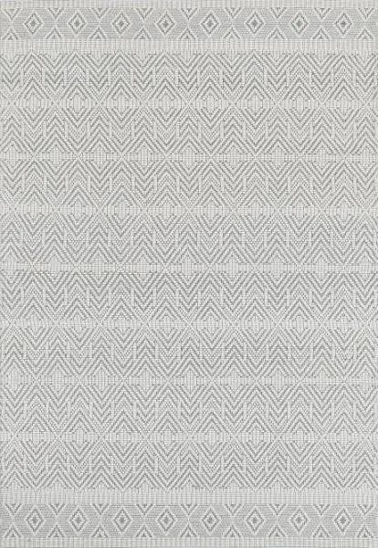 Copacabana Chevron Light Grey Wool Rug 160x230 cm