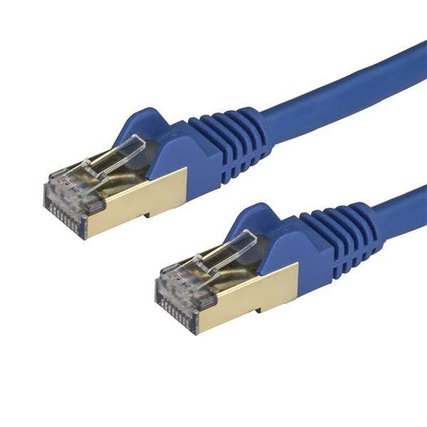 StarTech 0.5m Blue Cat6a Ethernet Cable - Shielded (STP)