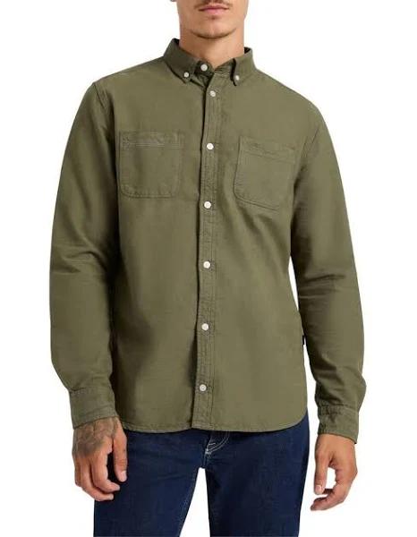 Marcs Men Luke Oxford Shirt in Tarmac, Size XL