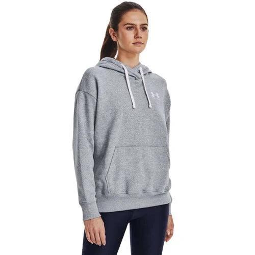 Under Armour Womens Rival Fleece Oversized Hoodie - Grey L