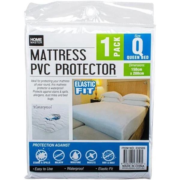 Queen Bed Mattress PVC Protector Cover Waterproof Fitted with Elastic 150x200cm - AfterPay & zipPay Available