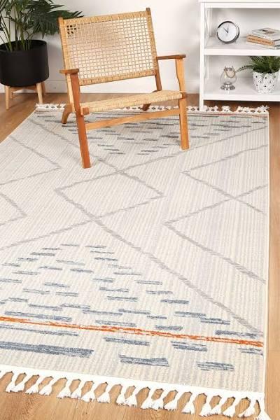 Tribal Light Grey Rug 200x290cm