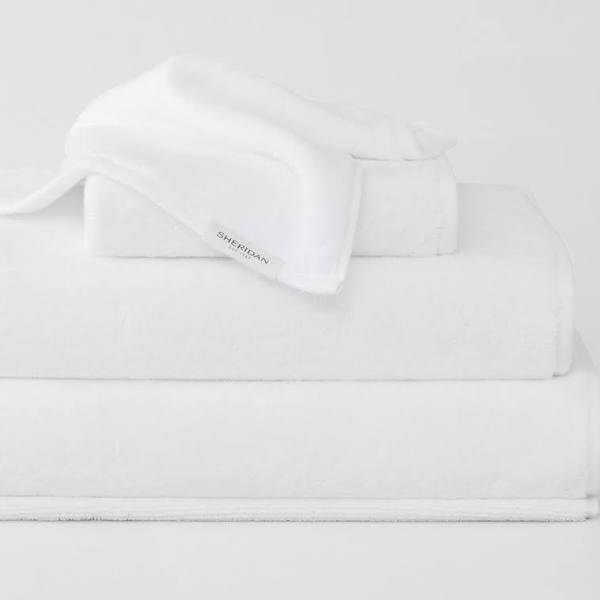 Sheridan Aven Towel Collection in White Bath Sheet