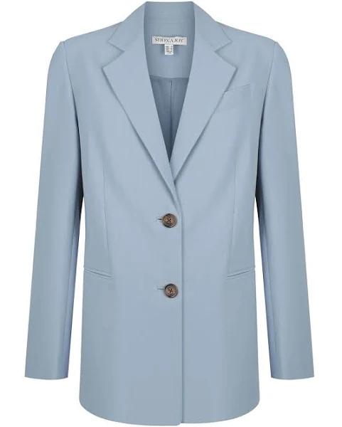 SHONA Joy Irena Oversized Tailored Blazer - Chalk Blue