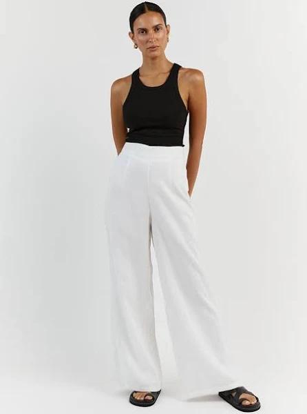 Flick Linen Pants in White Size 6 by DISSH