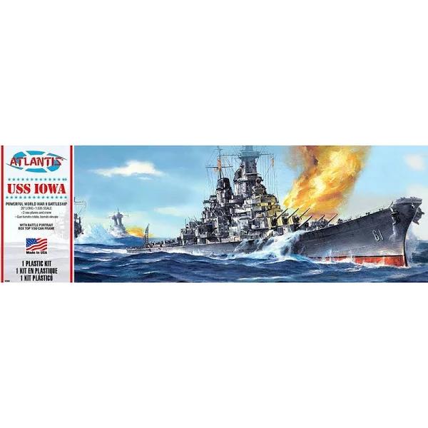 Atlantis USS Iowa Big Battleship Plastic Model Kit 1/535 Toy and Hobby