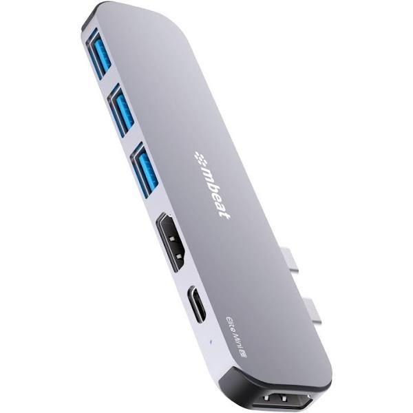 mbeat Elite Mini 6 in 1 Dual HDMI USB C Hub For Macbook Pro