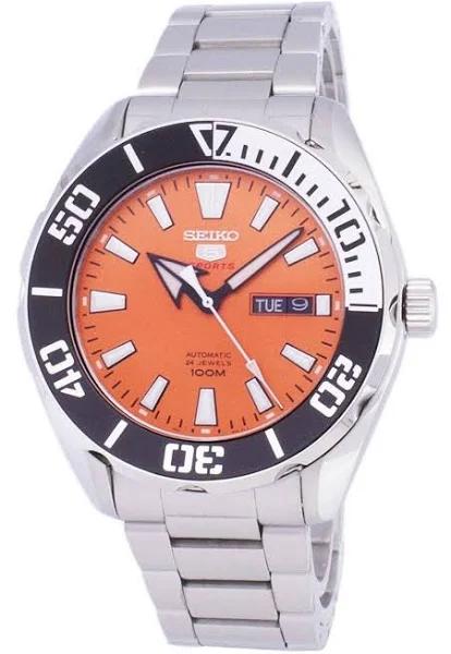 Seiko SRPC55K1 Men's 5 Sports Orange Dial Automatic Watch