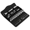 Wera 05004048001 8100 SB 8 Zyklop Metal Ratchet Set with Switch Lever, 3/8" Drive, Metric, 29 Pieces