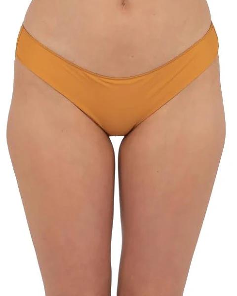 Classic Surf Eco Cheeky Bikini Bottom in Honey. Size L