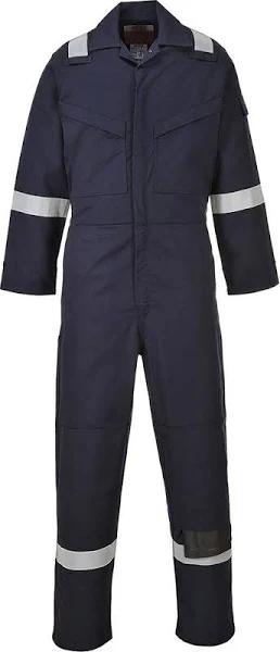 Portwest Unisex Adult Flame Resistant Anti-static Overalls Navy 4XL