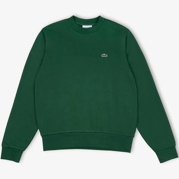 Lacoste Men's Classic Fit Crew Neck Fleece Sweatshirt Green Size M