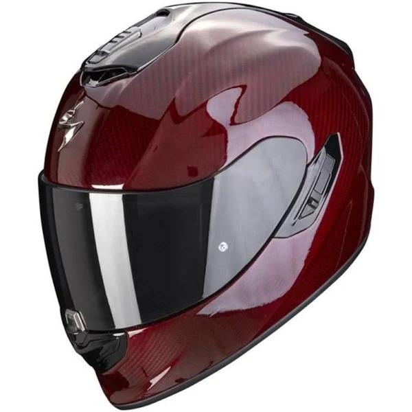 Scorpion EXO-1400 Evo Air Solid Carbon Helmet, Red, Size XL