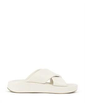 David Jones Edward Meller Kamir Crossover Slide On Chunky Unit in Cream, Size 36 EU