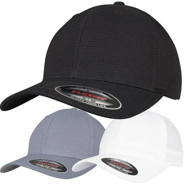 Flexfit Hydro-Grid Stretch Baseball Cap Grey S/M