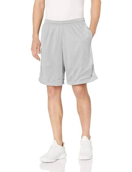 Champion 81622 407q88 Long Mesh Men's Shorts with Pockets - Athletic Grey, XL