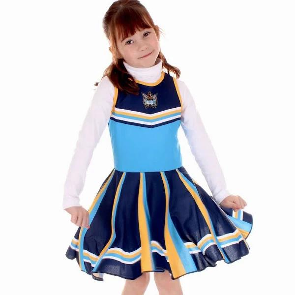 NRL Cheerleader Dress - Gold Coast Titans - Girls Footy Suit Toddler Kid