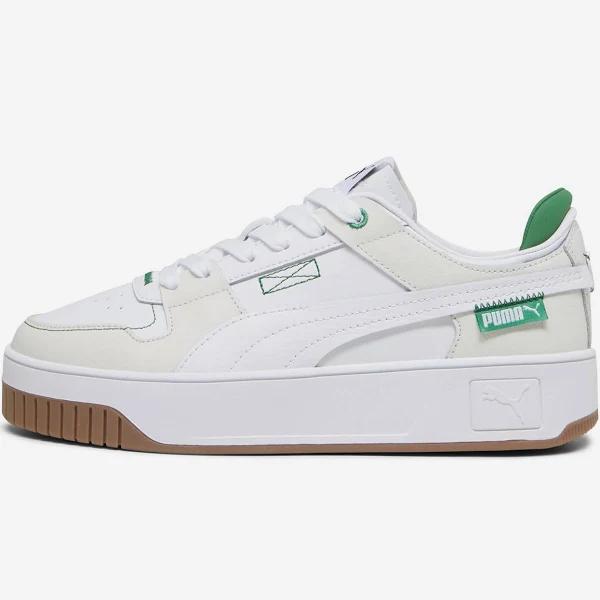 Puma Carina Street Womens Casual Shoes White/Green US 8