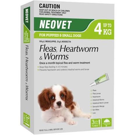 Neovet Flea & Worming for Puppies & Small Dogs 3 Pack