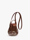 Longchamp Filet Mesh Le Pliage XS Bag in Tobacco