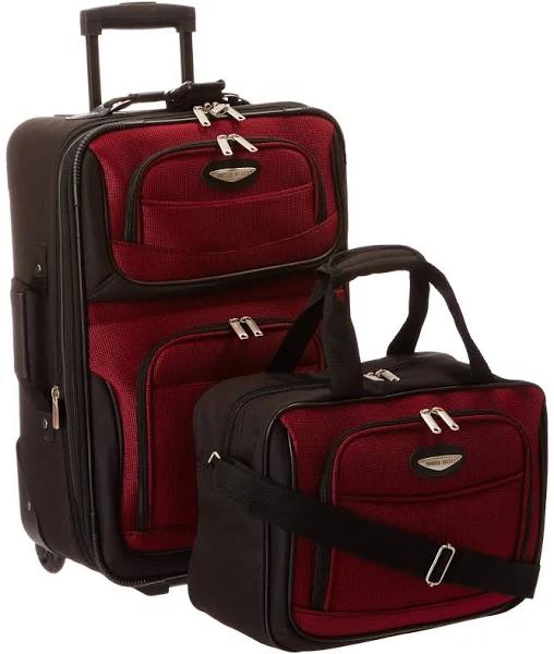 Traveler's Choice Amsterdam 2-Piece Carry-on Luggage Set - Burgundy - Luggage Sets