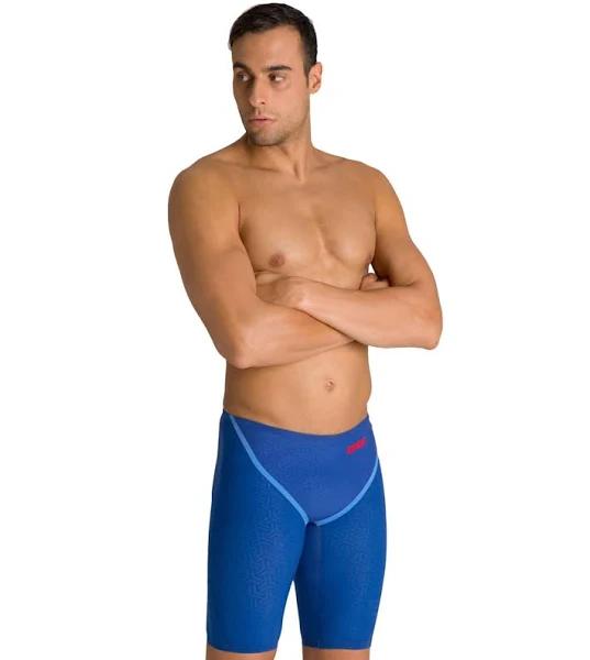 Arena Men's Powerskin Carbon Glide Jammer Tech Suit Swimsuit - Tyrrhenian Blue | Elastane/Polyamide - Swimoutlet.com