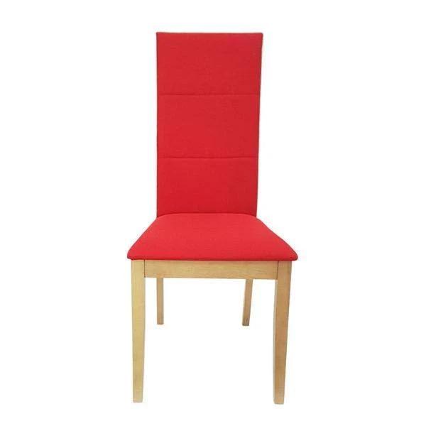 Society High Back Dining Chair Rubberwood Oak - Red 104 cm