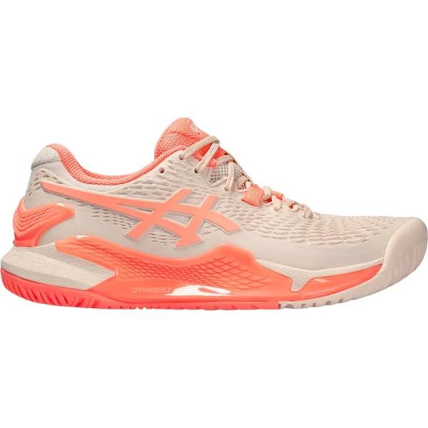 ASICS Resolution 9 Women Tennis Shoes - Pear Pink/Sun Coral 12