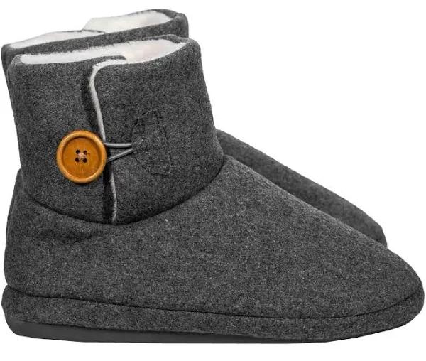 Archline Orthotic UGG Boots Slippers Snugg Arch Support Warm Mini Button - Grey - EUR 36 (Women's US 5/Men's US 3)