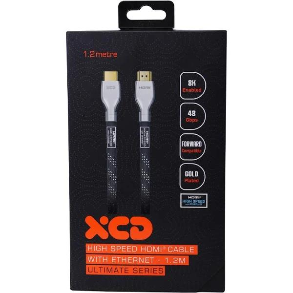 XCD Essentials Ultra High Speed Braided HDMI Cable 4K/8K 1.2m