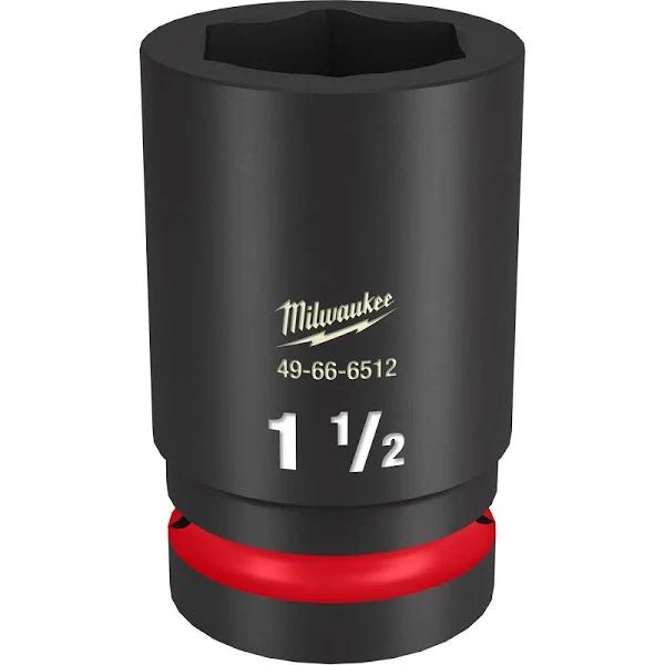 Milwaukee Shockwave 1" Drive 1-1/2" Deep 6 Point Impact Socket 49666512 by Autoelec