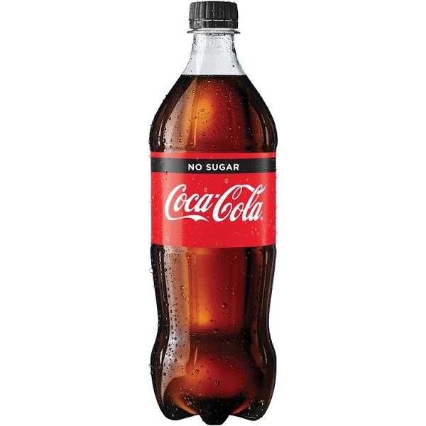 Coca-Cola No Sugar Soft Drink Bottle 1L