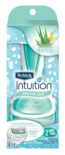 Schick, Intuition, Sensitive Care, Organic Aloe, 1 Razor, 2 Cartridges