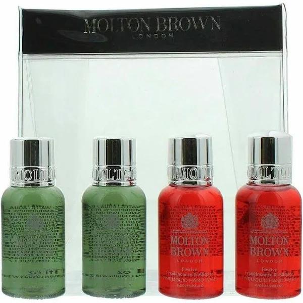 Molton Brown 4 Piece Gift Set: 2 x Festive Frankincense Allspice Hand Wash 30ml