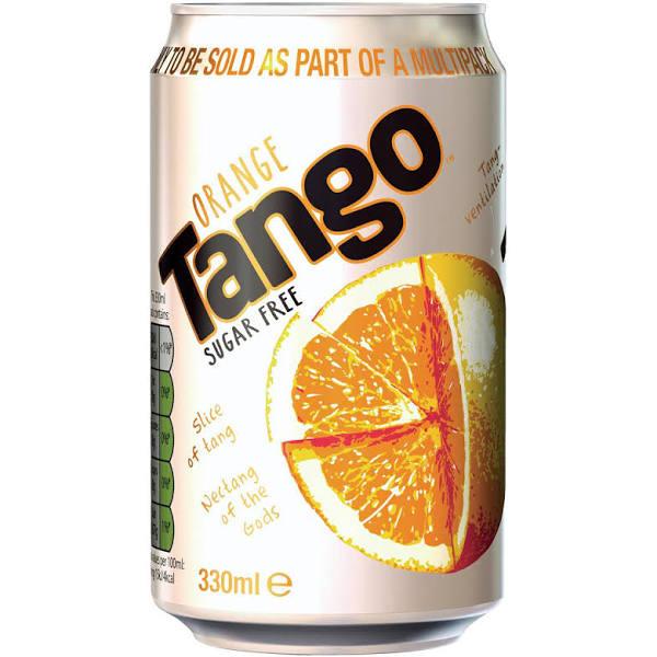 Tango, 330ml Cans, Orange, Sugar Free (Pack of 24)