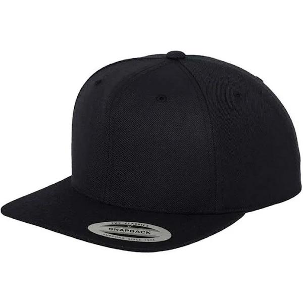 Flexfit Mens Classic Snapback Cap Dark Navy One Size Acrylic Wool Mens Snapback Cap