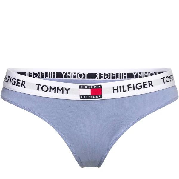 Tommy Hilfiger 85 Cotton Thong, Size 8, Blue