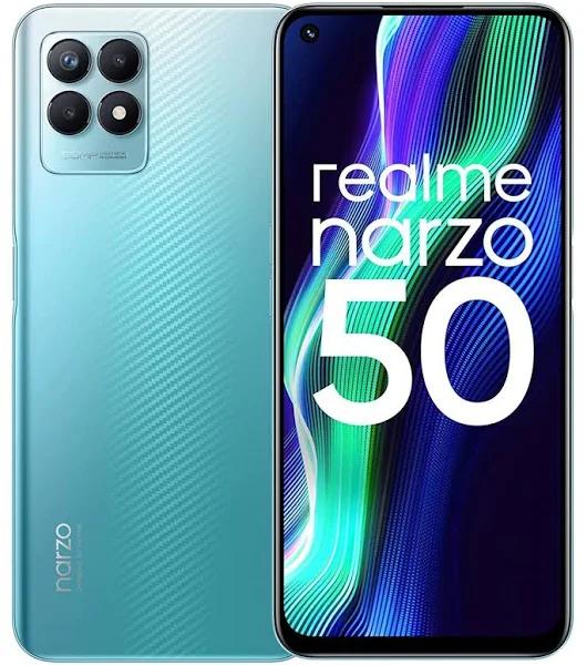 Realme Narzo 50 4G Helio G96 Blue 128 GB 4 GB Ram 6,6"