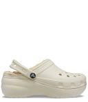 Crocs Women's Classic Platform Lined Clog; Bone, W5