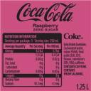 Coca - Cola Zero Sugar Raspberry Soft Drink Bottle 1.25L