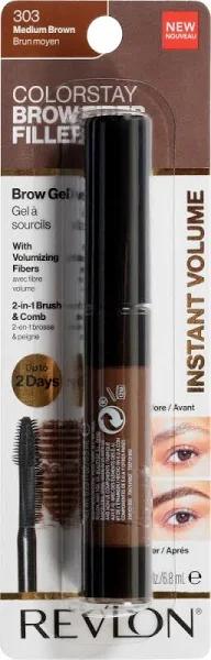 Revlon ColorStay Brow Fiber Filler Brow Gel - 303 Medium Brown