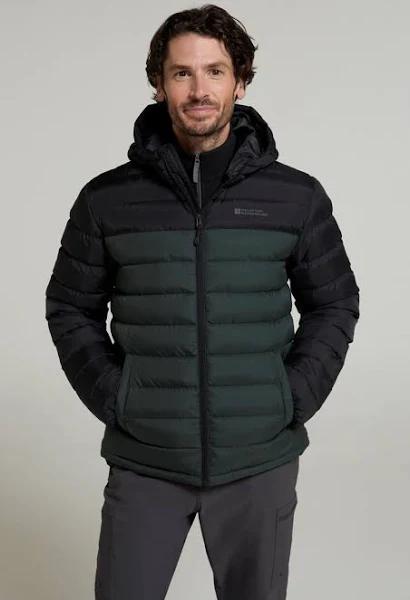 Mountain Warehouse Season Mens Padded Jacket - Water Resistant Jacket, Warm - Green Size XX-Small - AfterPay & zipPay Available