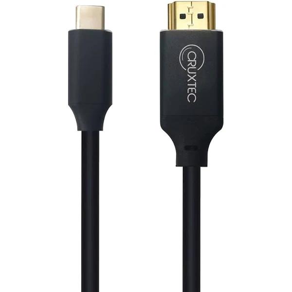 Cruxtec USB-C Male to DisplayPort Male Cable 1m - Black [CD4K-01-BK]