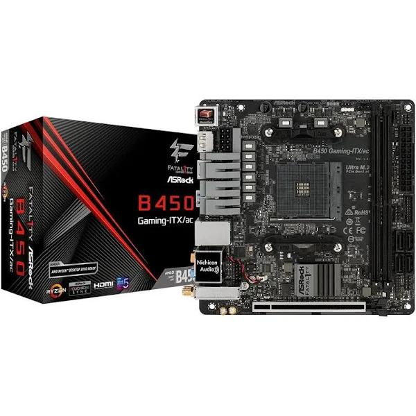 ASRock Fatal1ty B450 Gaming-ITX/ac Socket AM4 AMD B450 Mini ITX