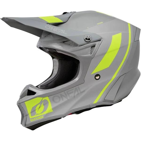 Oneal 2023 10 Series Flow Grey/Neon Yellow Helmet - L