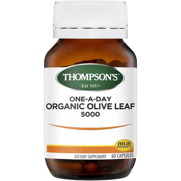 Thompson's One-A-Day Organic Olive Leaf 5000mg 60 Capsules