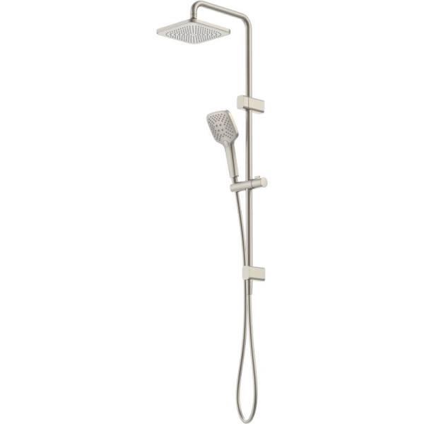 Caroma Luna Multifunction Rail Shower with Overhead - Brushed Nickel