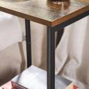 VASAGLE Side Table Vintage Brown with Storage Shelf